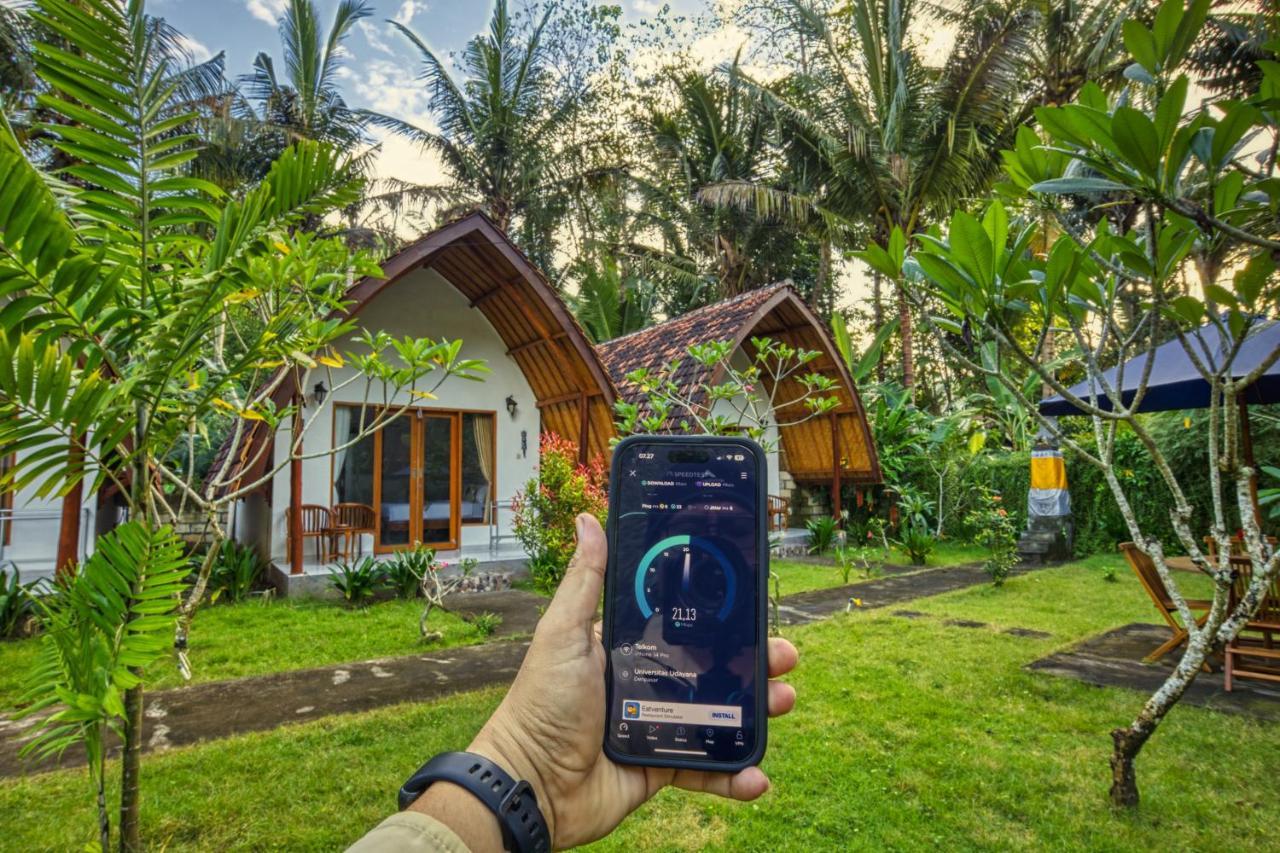 Maharga Bungalows Sakti Bagian luar foto